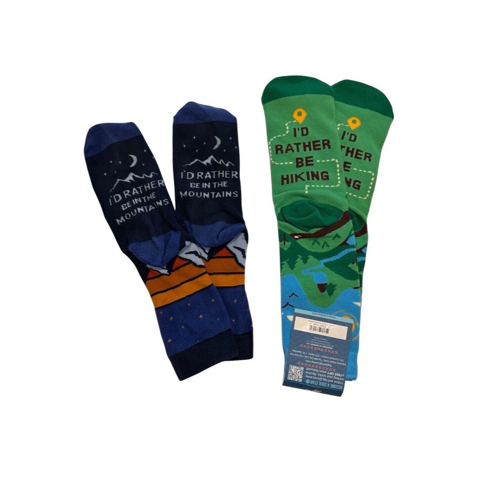 Hiking Mountain Lavely Sock Bundle ONE NWT and ONE GENTLY USED - 2 pairs
